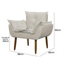 Ver imagem 6 de Kit Poltrona Recepção Pés Madeira Opala Cor:bege