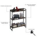 Ver imagem 3 de Estante Livreiro Multiuso Dynamica Industrial 80cm 3 Prateleiras C08 Carvalho Dark - Mpozenato