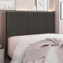 Ver imagem 5 de Cabeceira Solteiro 0,90m Sevilha Suede - Pallazio Cor Cinza
