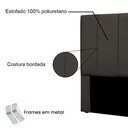 Ver imagem 3 de Cabeceira Solteiro 0,90m Sevilha Suede - Pallazio Cor Cinza