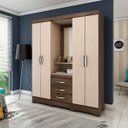 Ver imagem 1 de Guarda-Roupa Casal com Espelho 4 Portas 3 Gavetas Briz