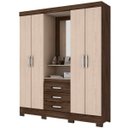 Ver imagem 3 de Guarda-Roupa Casal com Espelho 4 Portas 3 Gavetas Briz