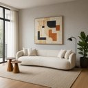 Ver imagem 1 de Sofá Orgânico 220cm Tecido Veludo com Almofadas Curvo Hug