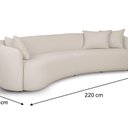 Ver imagem 3 de Sofá Orgânico 220cm Tecido Veludo com Almofadas Curvo Hug
