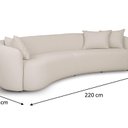 Ver imagem 3 de Sofá Orgânico 220cm Tecido Veludo com Almofadas Curvo Hug