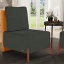 Ver mais imagens de Kit 2 Poltronas Decorativa Sala Estar Living Hungria L02 Couríssimo Whisky Linho Verde Musgo - Lyam