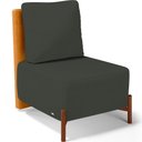 Ver imagem 7 de Kit 2 Poltronas Decorativa Sala Estar Living Hungria L02 Couríssimo Whisky Linho Verde Musgo - Lyam