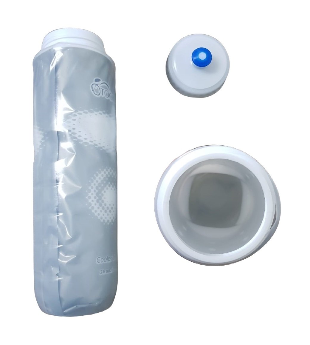Capacete Bike Led com Luvas Ciclismo e Garrafa Caramanhola Térmica - Azul - G - 6