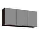 Ver imagem 1 de Armário Aéreo 03s Tina 120cm Preto Castanho