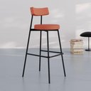 Ver imagem 2 de Banqueta Alta Stout Ae: 100 / Aa: 75cm C/04 Un. Bqst7510.4 Courino Marte Terra Rosê Cn.marte Terra
