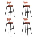 Ver imagem 1 de Banqueta Alta Stout Ae: 100 / Aa: 75cm C/04 Un. Bqst7510.4 Courino Marte Terra Rosê Cn.marte Terra