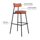 Ver imagem 3 de Banqueta Alta Stout Ae: 100 / Aa: 75cm C/04 Un. Bqst7510.4 Courino Marte Terra Rosê Cn.marte Terra