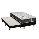 Ver imagem 1 de Cama Box c/Auxiliar Solteiro: Colchão Probel Prolastic ProDormir Sleep Black + Base CRC Suede