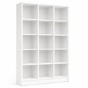 Ver imagem 3 de Estante para Livros com 15 Nichos Colméia Branca 90 x 182cm Bia