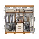 Ver imagem 3 de Guarda Roupa Virtus Casal Quarto com 6 Portas e 4 Gavetas Cinam/off White