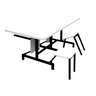 Mesa para Refeitório com 4 Lugares Dobráveis Escamoteáveis - 2