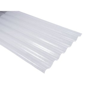 Kit 20 Telhas Translucida Prfv 2,44 X 0,92 Onda Alta Afort