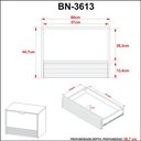 Ver mais imagens de Balcão Gabinete Suspenso com Gaveta Amêndoa-mármore Branco