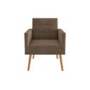 Ver imagem 2 de Kit 6 Poltronas Decorativas Lux Suede Capuccino