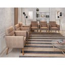 Ver imagem 1 de Kit 6 Poltronas Decorativas Lux Suede Capuccino