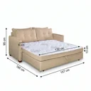 Ver imagem 4 de Sofá Cama Casal 95cm x 157cm Montreal