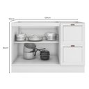 Ver imagem 4 de Conjunto Balcão 120cm sem Tampo e Aéreo 41cm Unna - Branco