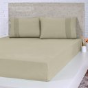 Ver imagem 1 de Lençol Casal Bella Cama Malha 100% Algodão 138x188x30cm 125g/m² Avelã