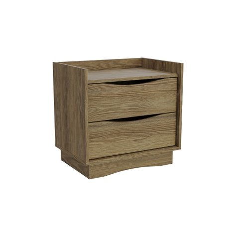 Mesa Cabeceira 2 Gavetas M261 Nogueira Kappesberg