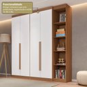 Ver imagem 6 de Guarda-Roupa Modulado 4 Portas 4 Gavetas 5 Prateleiras Estante Versatille Yescasa