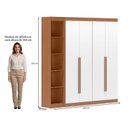 Ver imagem 3 de Guarda-Roupa Modulado 4 Portas 4 Gavetas 5 Prateleiras Estante Versatille Yescasa