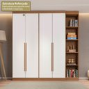 Ver imagem 7 de Guarda-Roupa Modulado 4 Portas 4 Gavetas 5 Prateleiras Estante Versatille Yescasa