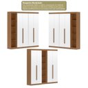 Ver imagem 4 de Guarda-Roupa Modulado 4 Portas 4 Gavetas 5 Prateleiras Estante Versatille Yescasa
