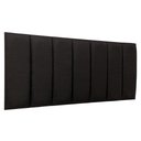 Ver imagem 1 de Cabeceira Queen Linho Preto Placa Modulada Estofada Ripada Adesiva