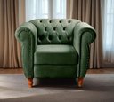 Ver imagem 5 de Sofá Nobreza Poltrona Chesterfield Vintage Retrô Clássico Veludo Verde