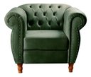 Ver imagem 1 de Sofá Nobreza Poltrona Chesterfield Vintage Retrô Clássico Veludo Verde