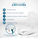 Ver imagem 3 de Assento Sanitário em MDF Ibiza Branco para bacia Incepa