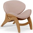 Ver imagem 1 de Poltrona Decorativa Orgânica Sala Living Kadosh L02 Linho Rosê - Lyam Decor