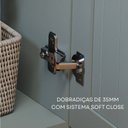Ver imagem 4 de Gabinete Suspenso Banheiro Brisa 80cm com Cuba e Espelheira Lua Espresso Móveis Verde/Pistache