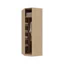 Ver imagem 1 de Guarda Roupa Closet sem Porta Canto Diagonal 84cm 5 Prateleiras 1 Cabideiro Essenza Luciane Móveis