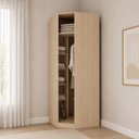 Ver imagem 3 de Guarda Roupa Closet sem Porta Canto Diagonal 84cm 5 Prateleiras 1 Cabideiro Essenza Luciane Móveis