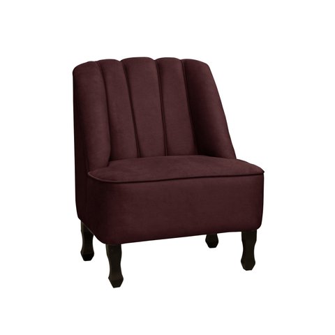Poltrona Decorativa Teles P/ Sala Escritório Recepção - Lobo Shopp:bordo