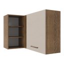 Ver imagem 1 de Armário Aéreo de Canto 1 Porta para Linha de 60 Cm de Profundidade Rustic/crema Agata Madesa