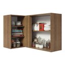 Ver imagem 4 de Armário Aéreo de Canto 1 Porta para Linha de 60 Cm de Profundidade Rustic/crema Agata Madesa