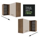 Ver imagem 7 de Armário Aéreo de Canto 1 Porta para Linha de 60 Cm de Profundidade Rustic/crema Agata Madesa