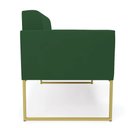 Ver imagem 5 de Sofá Namoradeira Elisa Veludo Verde Base Metálica Industrial Dourado - D'Rossi