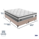 Ver imagem 3 de Cama Box e Colchão Berlim Molas Ensacadas Queen Probel: Bege