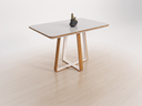Ver imagem 2 de Mesa Atlanta 120cm com Vidro Retangular para Sala de Jantar Cinamomo/Off White