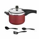 Ver imagem 1 de Panela de Pressão 4,5L Alumínio Antiaderente Vermelho + 3 Utensílios - Tramontina