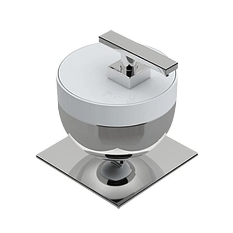 Saboneteira de Balcão Woman Ba0128.232 Inox Polido e Branco Zen Design