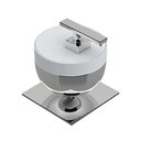 Ver imagem 1 de Saboneteira de Balcão Woman Ba0128.232 Inox Polido e Branco Zen Design